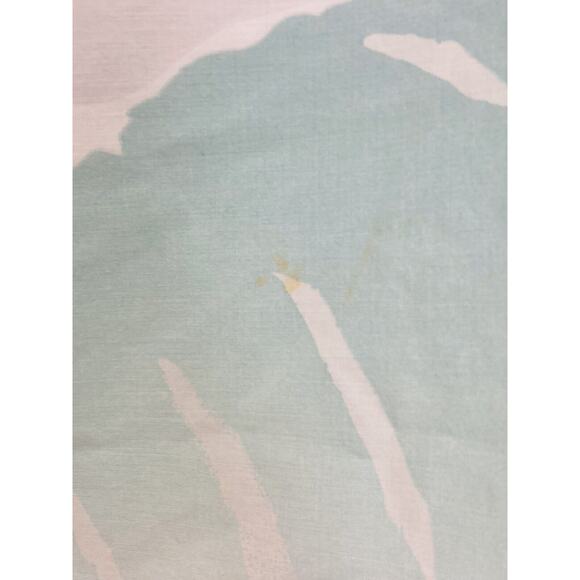 VINTAGE Rare Double FLORAL ALL OVER FLAT SHEET Purple Mod Big Flower wamsutta Gr - Picture 9 of 13